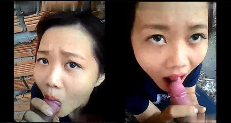 Em ghệ liếm cò ở vườn sau nhà